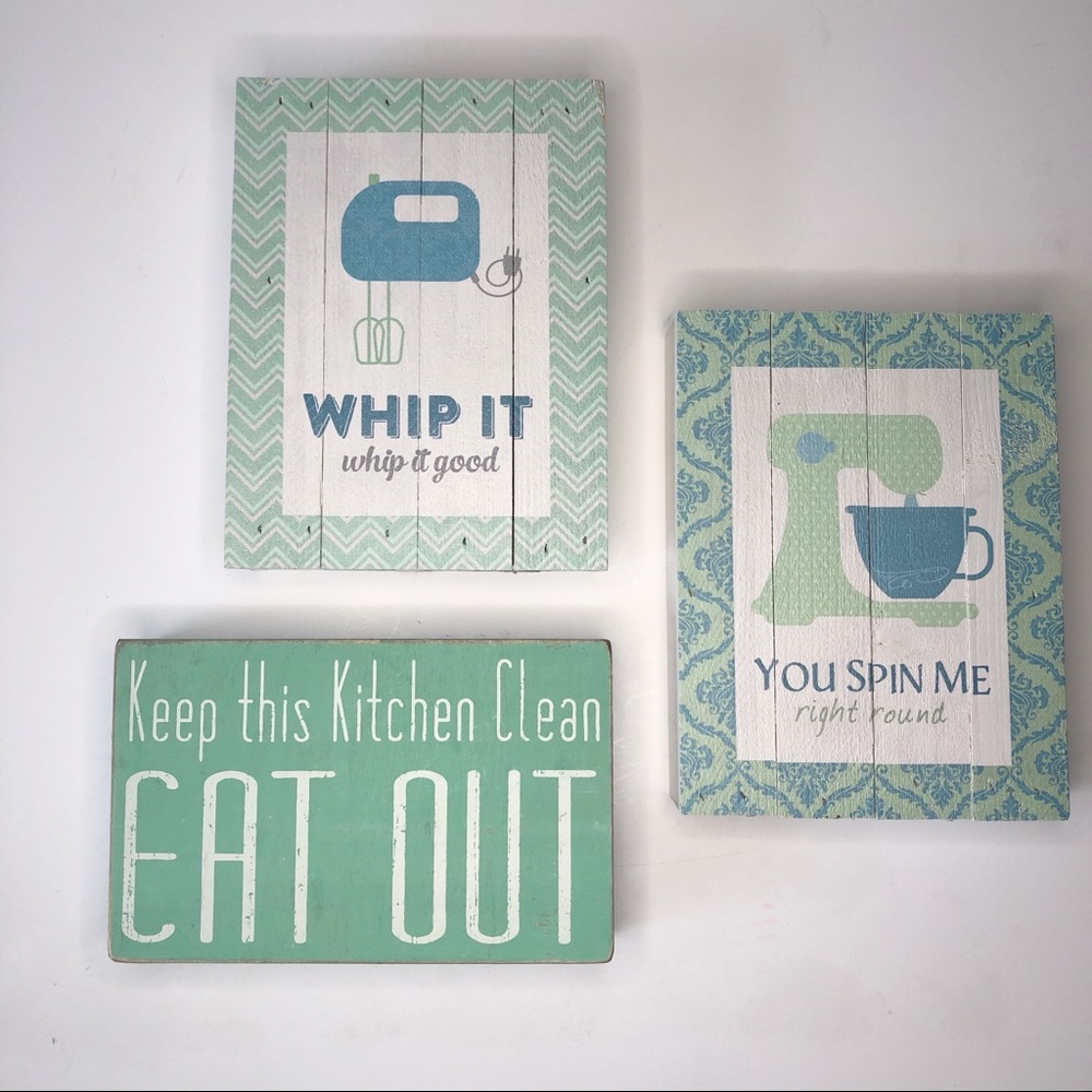 Wooden Box Signs for the Kitchen